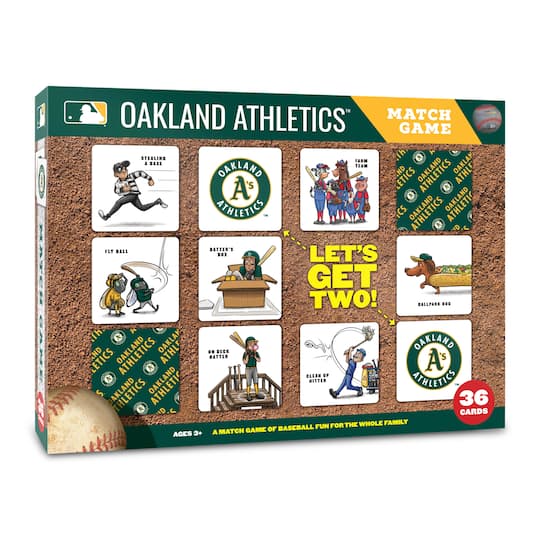 Major League Baseball Licensed Memory Match Game By Youthefan in Oakland Athletics | 2.5" x 2.5" | Michaels®